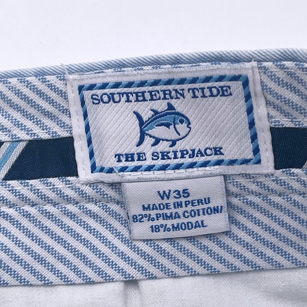 Southern Tide Mens The Skipjack Chino Shorts Light Blue Pima Cotton Modal 35 - Picture 3 of 7